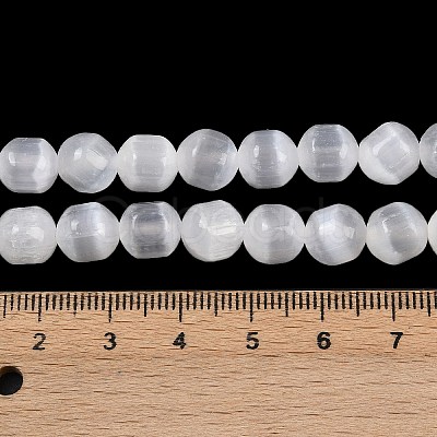 Natural Selenite Beads Strands G-F805-01-1