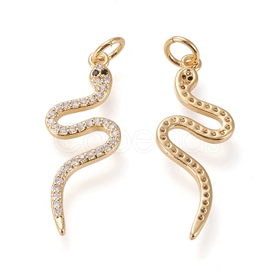 Brass Micro Pave Cubic Zirconia Pendants ZIRC-L098-016G-1