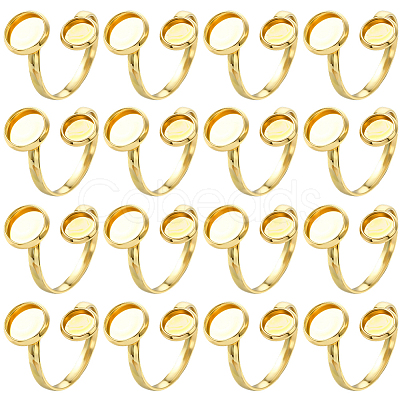 16Pcs 304 Stainless Steel Open Cuff Ring Findings STAS-BBC0008-17-1