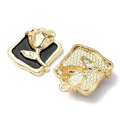 5Pcs Rack Plating Alloy Enamel Pendants ENAM-YW0002-46-1
