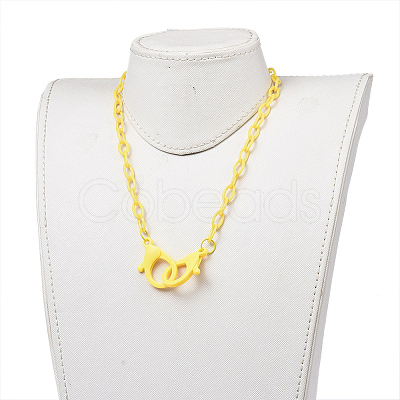 Personalized ABS Plastic Cable Chain Necklaces NJEW-JN03310-04-1