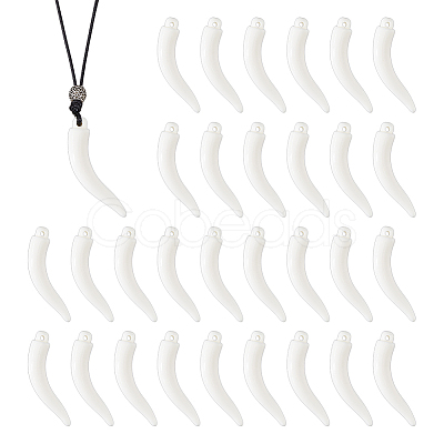30Pcs Opaque Acrylic Big Pendants SACR-DC0001-22-1