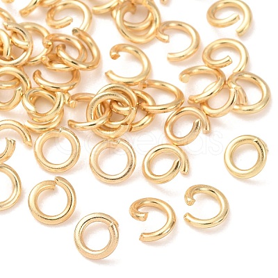 Brass Open Jump Rings KK-G604-08G-21-1