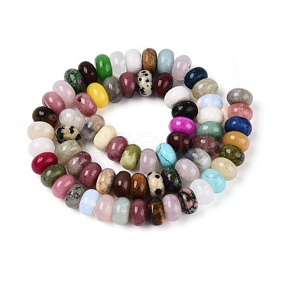 Natural & Synthetic Mixed Stone Beads Strands G-T142-72B-1