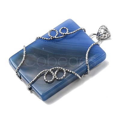 Natural Agate Pendants G-A282-03P-1