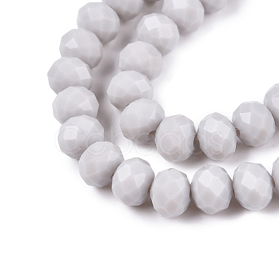Opaque Solid Color Imitation Jade Glass Beads Strands EGLA-A044-P8mm-D19-1