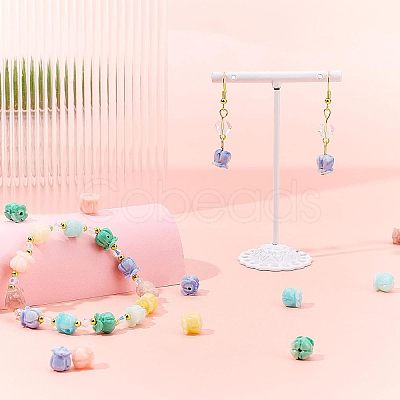 60Pcs 6 Colors Synthetic Coral Beads CORA-NB0001-01-1