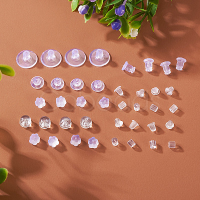 1000Pcs 10 Styles Rubber & Silicone & Plastic Ear Nuts KY-TA0001-21-1