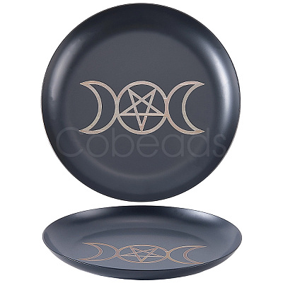 430 Stainless Steel Wiccan Altar Plate AJEW-WH20070-290A-01-1