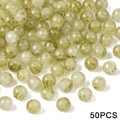 Glass Imitation Jade Beads GLAA-YWC0007-01A-01-1