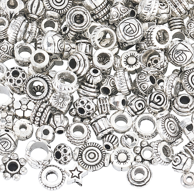 8 Bags Tibetan Style Alloy Beads FIND-SC0017-89-1