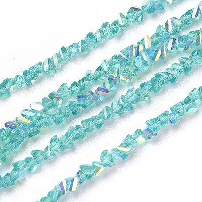 Electroplate Glass Bead Strands GLAA-F092-A03-1