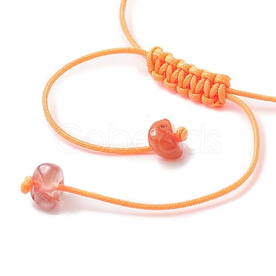 Natural & Synthetic Mixed Gemstone Chips & Cross Braided Bead Bracelet for Women BJEW-JB09254-1