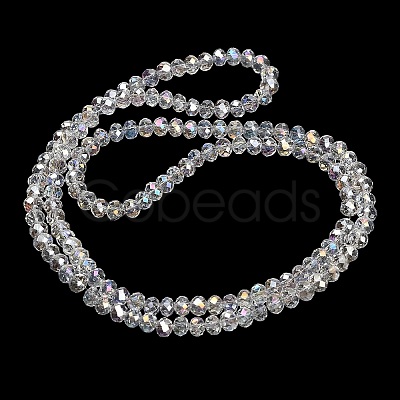 Electroplate Glass Beads Strands GL-CBAA615-02E-1
