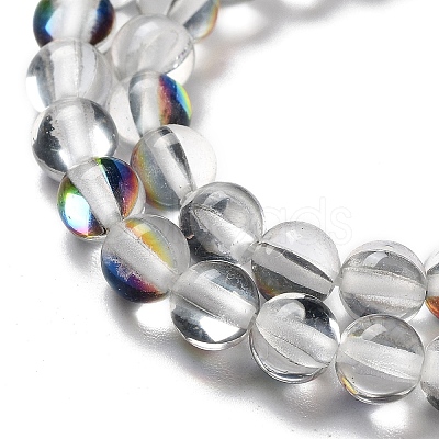Synthetic Moonstone Beads Strands G-P528-J01-08-1