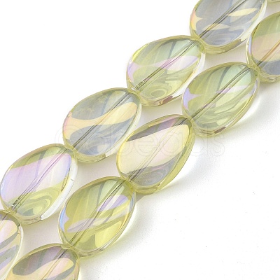 Transparent Electroplate Glass Bead Strands EGLA-C001-FR03-1