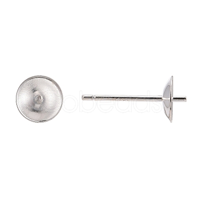 925 Sterling Silver Stud Earring Findings STER-K167-027D-S-1