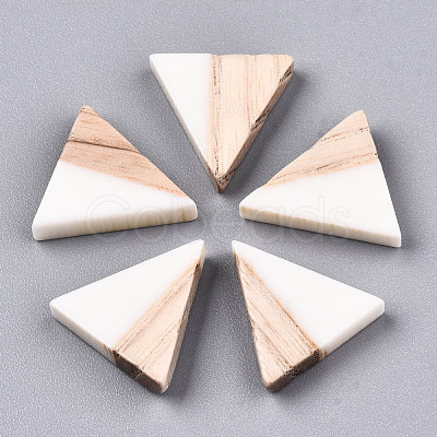 Translucent Opaque Resin & Wood Cabochons CRES-N028-001A-1