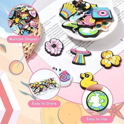 60Pcs 30 Styles PVC Cabochons KY-CJ0002-09A-1