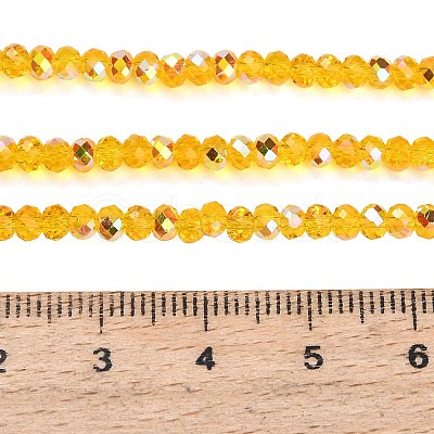 Electroplate Glass Beads Strands GL-CBAA615-03B-1