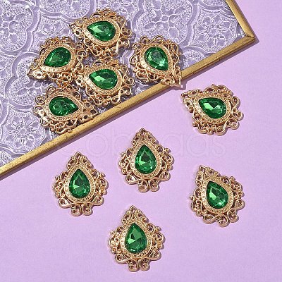 Retro Baroque Style Alloy Acrylic Pandants PALLOY-YW00070-07G-04-1