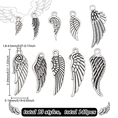 13 Styles Tibetan Style Alloy Pendants FIND-AR0005-83-1