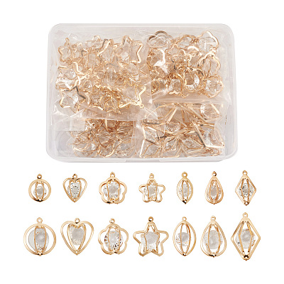 114 Pcs 19 Styles Alloy Pendants FIND-TA0001-31LG-1