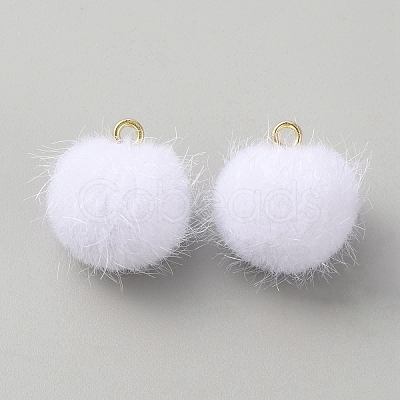 Faux Mink Fur Covered Pendants DIY-WH0401-92A-1