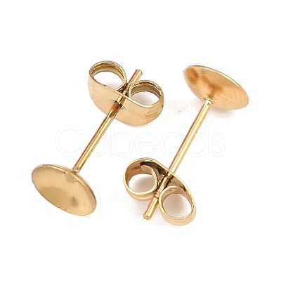 304 Stainless Steel Stud Earring Findings STAS-D389-03D-G-1