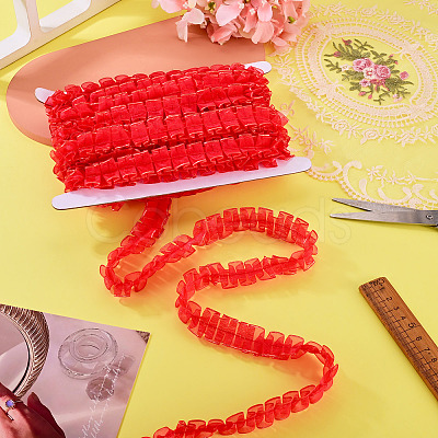 10M Double Layer Polyester Lace Ribbon OCOR-TA0004-14D-1