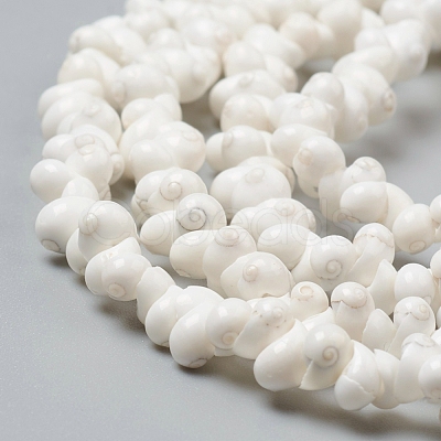 Natural Spiral Shell Beads Strands BSHE-I011-11C-1