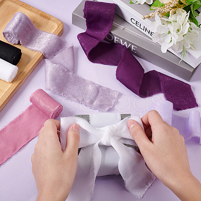 6 Rolls 6 Colors Polyester Ribbons OCOR-BC0006-36C-1