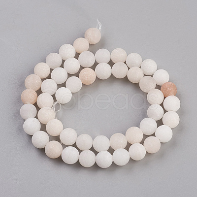 Natural Pink Aventurine Beads Strands X-G-Q462-8mm-13-1