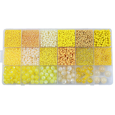 DIY 18 Style Resin & Acrylic Beads Jewelry Making Finding Kit DIY-NB0012-04A-1