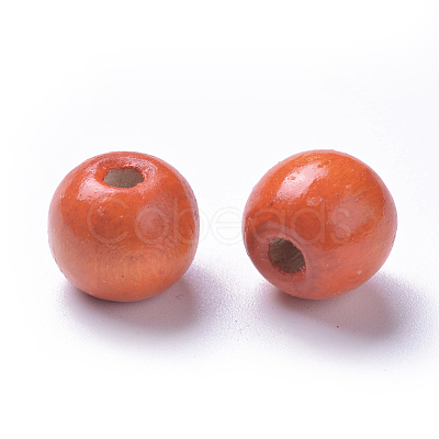 Dyed Natural Wood Beads WOOD-Q006-12mm-09-LF-1