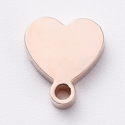 PVD Vacuum Plating 304 Stainless Steel Stamping Blank Tag Charms STAS-G215-13RG-1