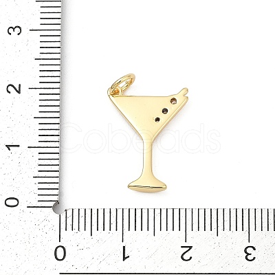 Brass Pave Cubic Zirconia 
Pendants KK-U062-55G-03-1