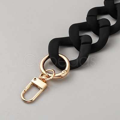 Rubberized Acrylic Twisted Chain Bag Decorative Chains AJEW-WH0709-155-1
