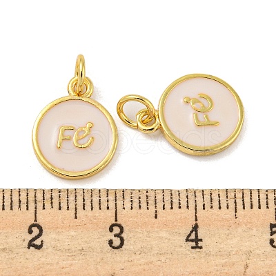 Rack Plating Brass Enamel Charms KK-r153-10G-1