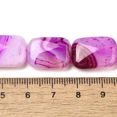 Natural Striped Agate/Banded Agate Beads Strands G-B137-B01-01H-1