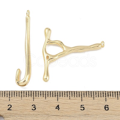 Brass Toggle Clasps KK-U020-05G-1