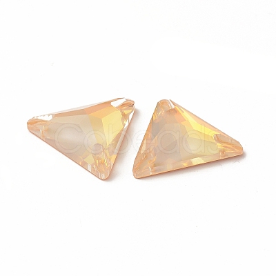 Mocha Effect Triangle Shape Sew on Rhinestone GLAA-A024-06D-1