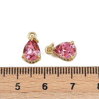 Brass Pave Cubic Zirconia Pendants KK-L240-05G-02-1