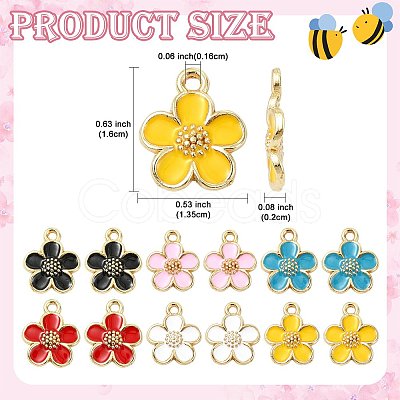 10Pcs Alloy Enamel Pendants FIND-FS0005-32C-1