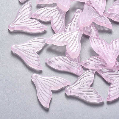 Transparent Spray Painted Glass Pendants GLAA-S190-009A-05-1