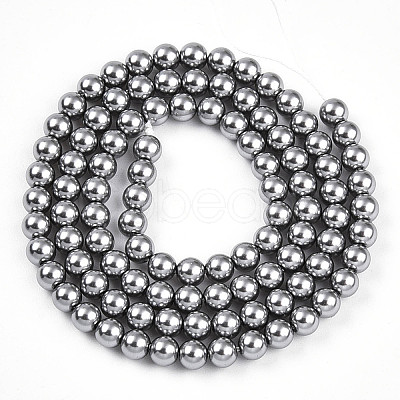 Baking Paint Pearlized Glass Pearl Bead Strands X-HY-N002-4mm-A01-1
