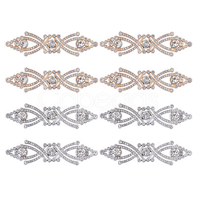 8 Pairs 2 Colors Alloy Plastic Interlocking Clasps FIND-CA0010-90A-1