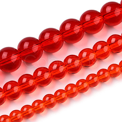 Transparent Glass Beads Strands X-GLAA-T032-T8mm-09-1