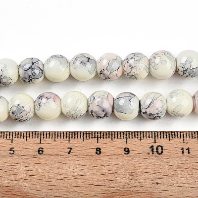 Baking Paint Glass Beads Strands DGLA-N003-10mm-C05-1