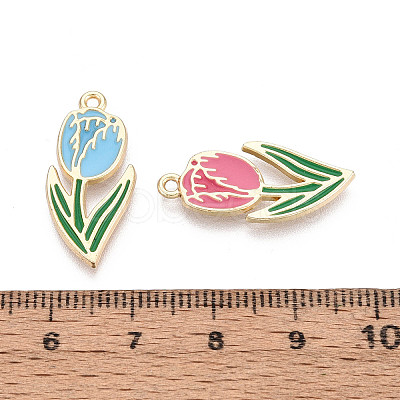 Alloy Enamel Pendants ENAM-T024-33M-G-1